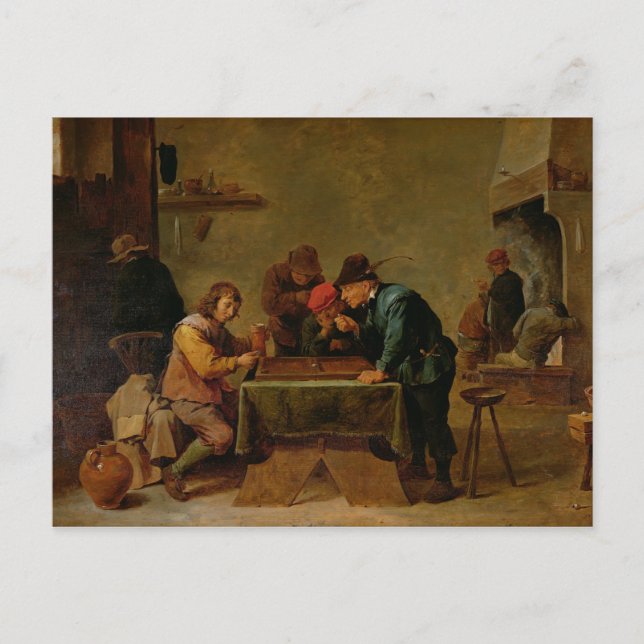 Cartão Postal Jogadores de gamão, c.1640-45 (Frente)