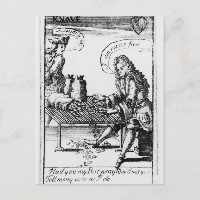 Cartão Postal Jogando cartas comemorando (Frente)