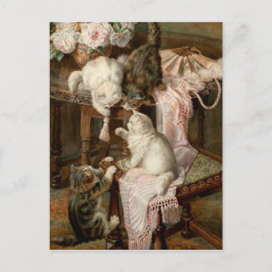 Cartão Postal Jogando Kittens
