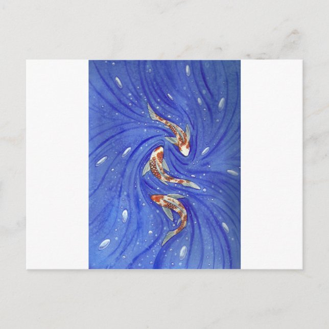 Cartão Postal Jogando Koi (Frente)