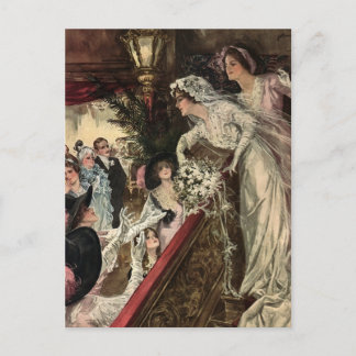 Cartão Postal Jogando o Buquê