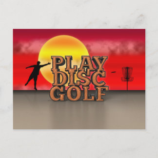 Cartão Postal Jogar Golf de Disco
