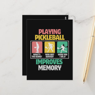 Cartão Postal Jogar Pickleball Melhora a Memória