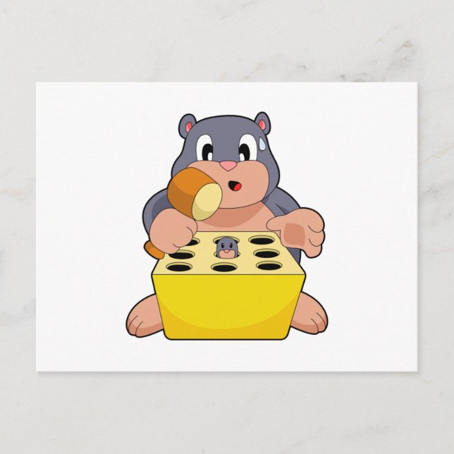 Cartão Postal Jogo da Toupeira (Frente)