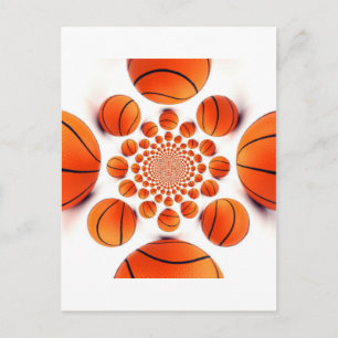 Cartão Postal Jogo de basquete dos campeões: Court Vision Kaleid