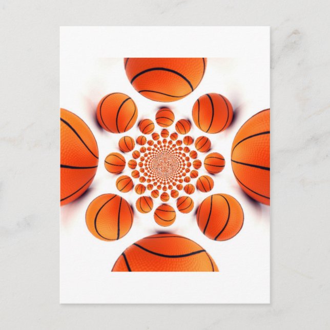 Cartão Postal Jogo de basquete dos campeões: Court Vision Kaleid (Frente)