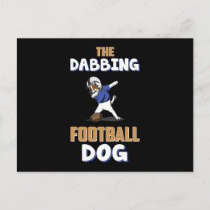 Cartão Postal Jogo de Cachorro Batida de Futebol Americano Ideia