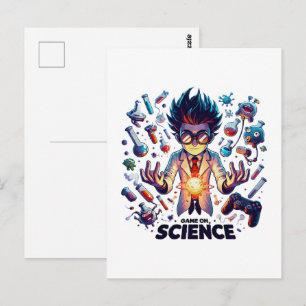 Cartão Postal Jogo de Concoção Química, Tema Ciência