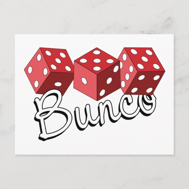 Cartão Postal Jogo de Dice Bunco (Frente)
