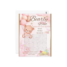 Cartão Postal Jogo de Garota Chá de fraldas