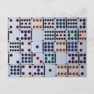 Cartão Postal Jogo de Números com Dominós