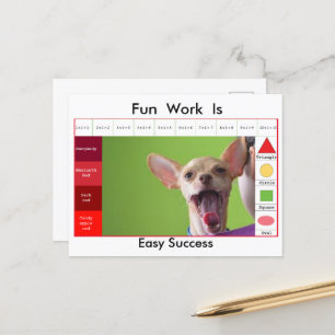 Cartão Postal Jogo educativo de cachorro engraçado