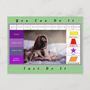 Cartão Postal Jogo educativo engraçado para cães