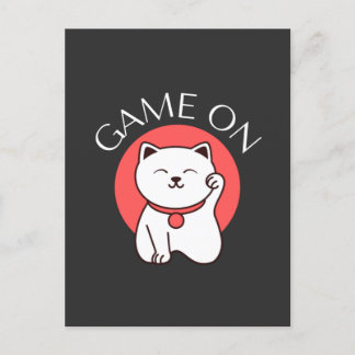 Cartão Postal Jogo Japonês sobre Charme de Gato - Boa Jogada