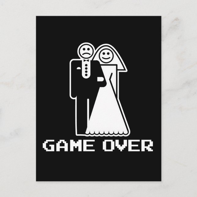 Cartão Postal Jogo Sobre Casamento Jogo Sobre Camiseta engraçada (Frente)