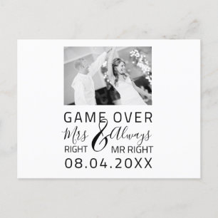 Cartão Postal Jogo Sobre Engraçado Salve A Foto De Casamento De 
