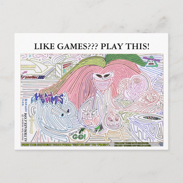 Cartão Postal Jogos de cabeça Ultra Maze '10 (Frente)