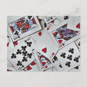 Cartão Postal Jogos de Cartas de Pôquer Rainha Rei