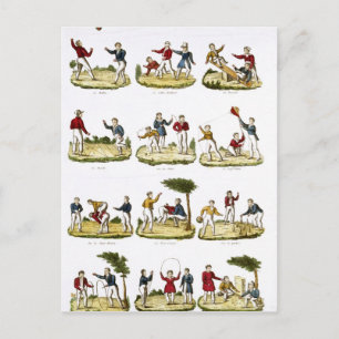 Cartão Postal Jogos Infantis, 1810