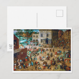Cartão Postal Jogos Infantis Pieter Bruegel, o Velho