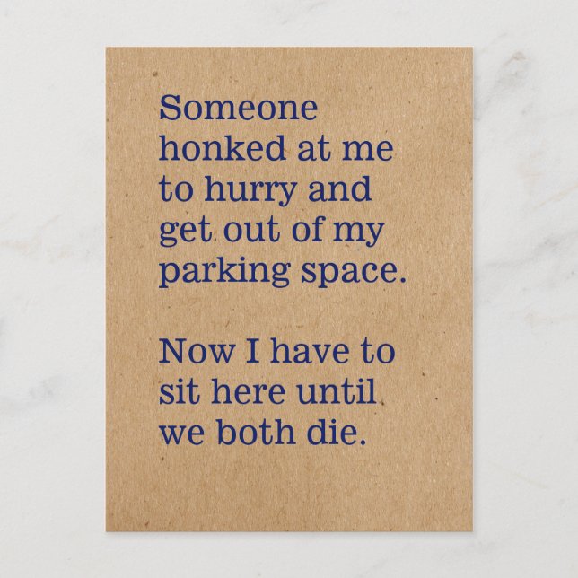 Cartão Postal Jogos que jogamos em carros / Idiotas (Frente)