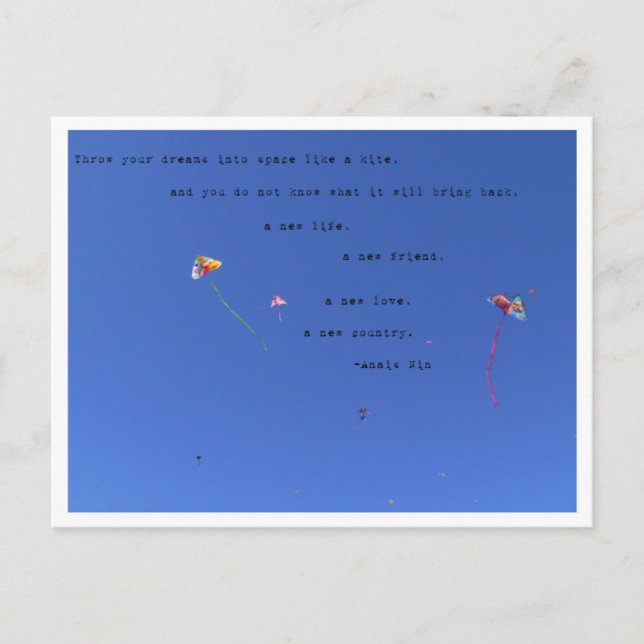 Cartão Postal Jogue seus sonhos no cartão-postal espacial (Frente)