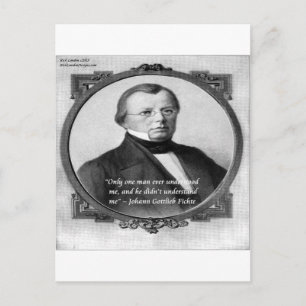 Cartão Postal Johann Fichte "Mal-Interpretado"
