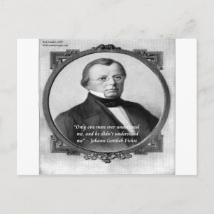 Cartão Postal Johann Fichte "Mal-Interpretado"