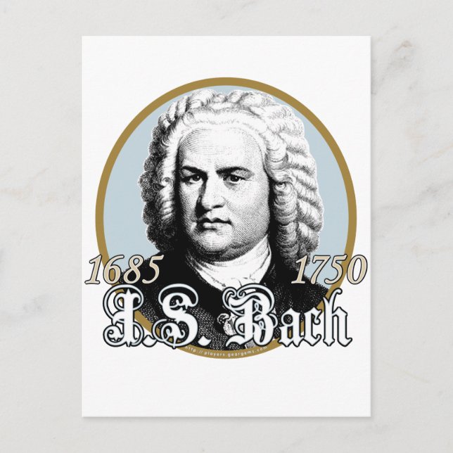 Cartão Postal Johann Sebastian Bach (Frente)