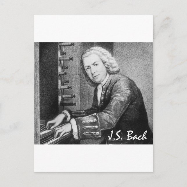 Cartão Postal Johann Sebastian Bach Stuff (Frente)