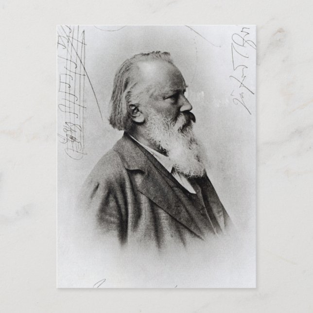 Cartão Postal Johannes Brahms (Frente)