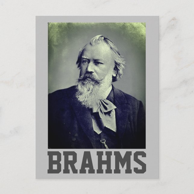 Cartão Postal Johannes Brahms (1889) (Frente)