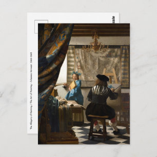 Cartão Postal Johannes Vermeer - A Alegoria da Pintura