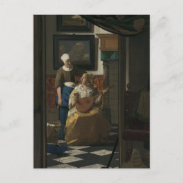 Cartão Postal Johannes Vermeer, A Carta de Amor 17º C. Belas Art