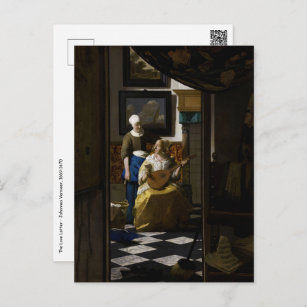 Cartão Postal Johannes Vermeer - A Carta do Amor