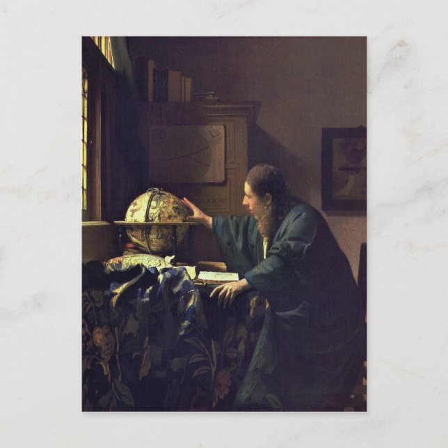 Cartão Postal Johannes Vermeer - A Pintura Do Astrônomo (Frente)