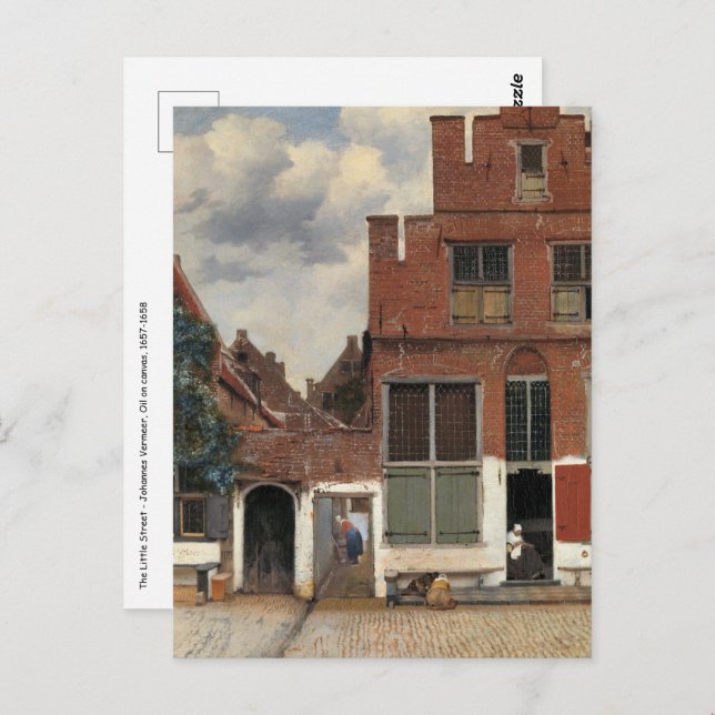 Cartão Postal Johannes Vermeer - Little Street (Frente/Verso)