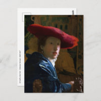 Johannes Vermeer - Menina com um Chapéu Vermelho