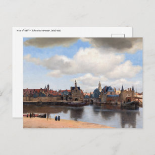 Cartão Postal Johannes Vermeer - Visão de Delft