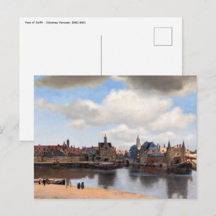 Cartão Postal Johannes Vermeer - Vista de Delft