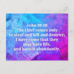 Cartão Postal John 10:10 Eu vim que eles podem ter vida
