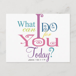Cartão Postal John 13:1-17 Discípulos de Lava Vista de Escritura