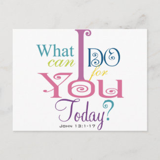 Cartão Postal John 13:1-17 Discípulos de Lava Vista de Escritura