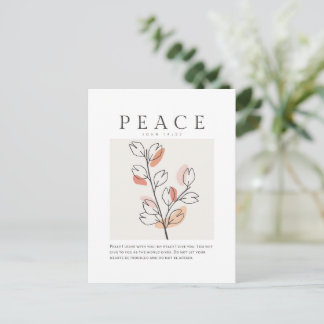 Cartão Postal John 14:27 Peace I leave with you