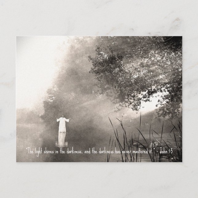 Cartão postal JOHN 1:5 (Frente)