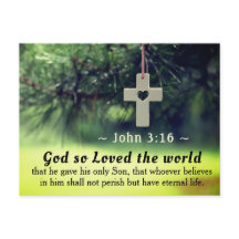 John 3:16 God so loved the world he gave his Son,