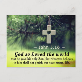 Cartão Postal John 3:16 God so loved the world he gave his Son,