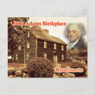 Cartão Postal John Adams Birthplace, Massachusetts