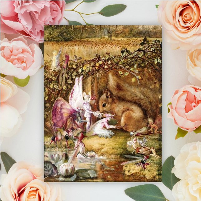 Cartão Postal John Anster Fitzgerald - O Esquilo Ferido (Criador carregado)