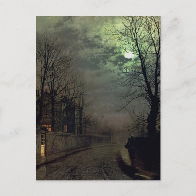 Cartão Postal John Atkinson Grimshaw-A Lane Em Headingley, Leeds (Frente)